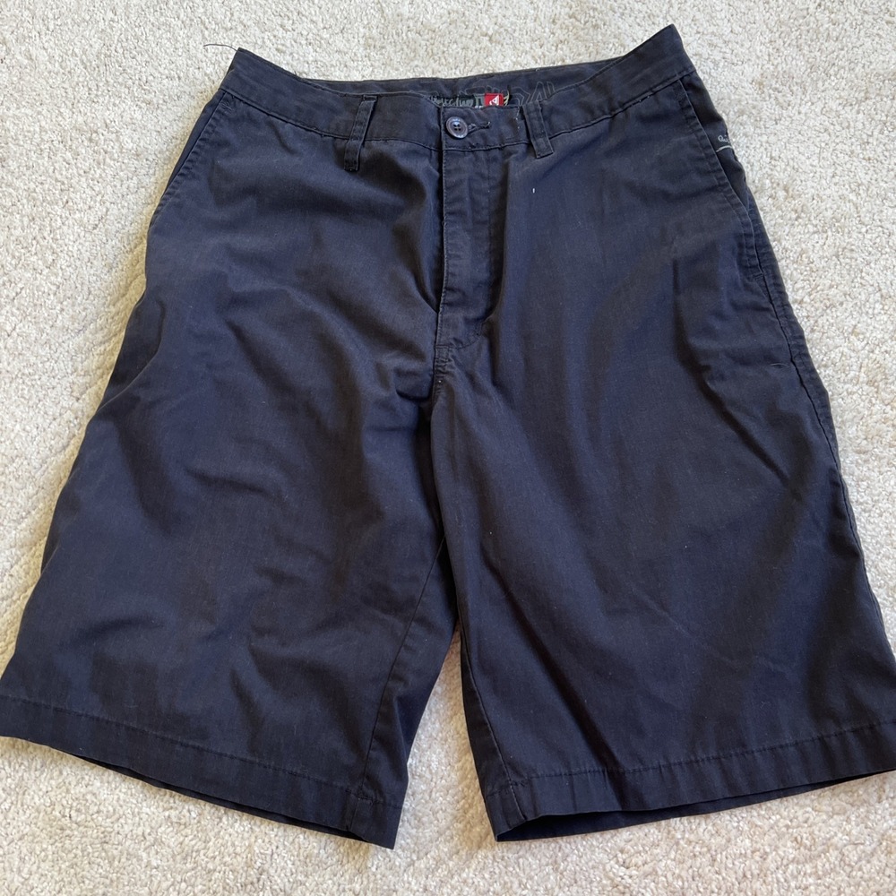 Quiksilver Mens Navy Flat Front Shorts Size 30 Blue Skate E104074